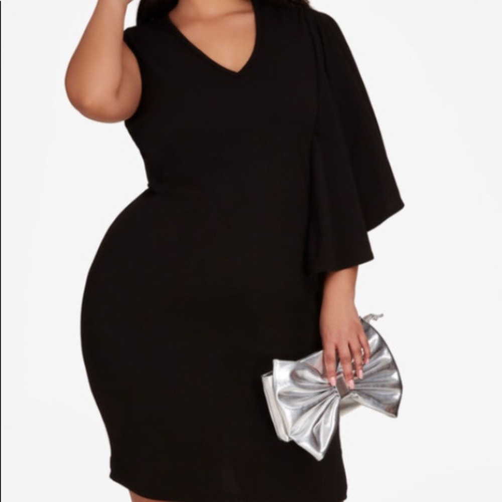 Ashley Stewart Black Plus Size Party Dress